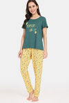 Rosaline Mystic Town Knit Cotton Pyjama Set - Samoan Sun — thumbnail 2